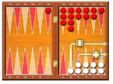 Ende des Spiels Backgammon