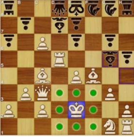 Bewegung des Königs im Schach